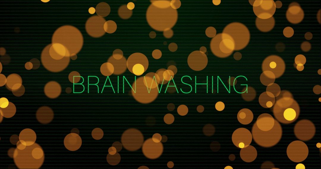 Illuminated Brainwashing Concept with Abstract Lights