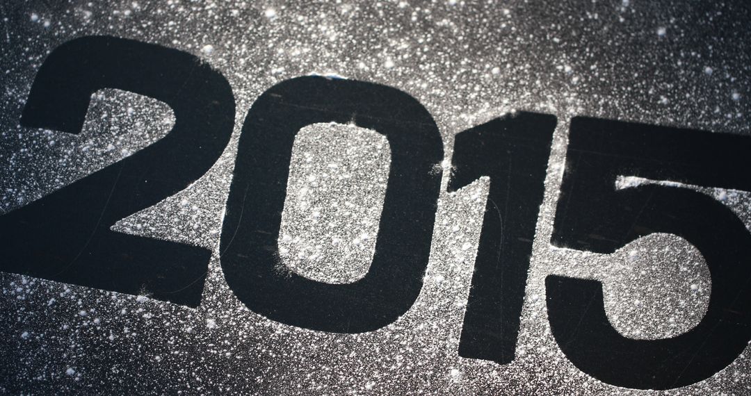 Glittery 2015 on Dark Background Gradation - Free Images, Stock Photos and Pictures on Pikwizard.com