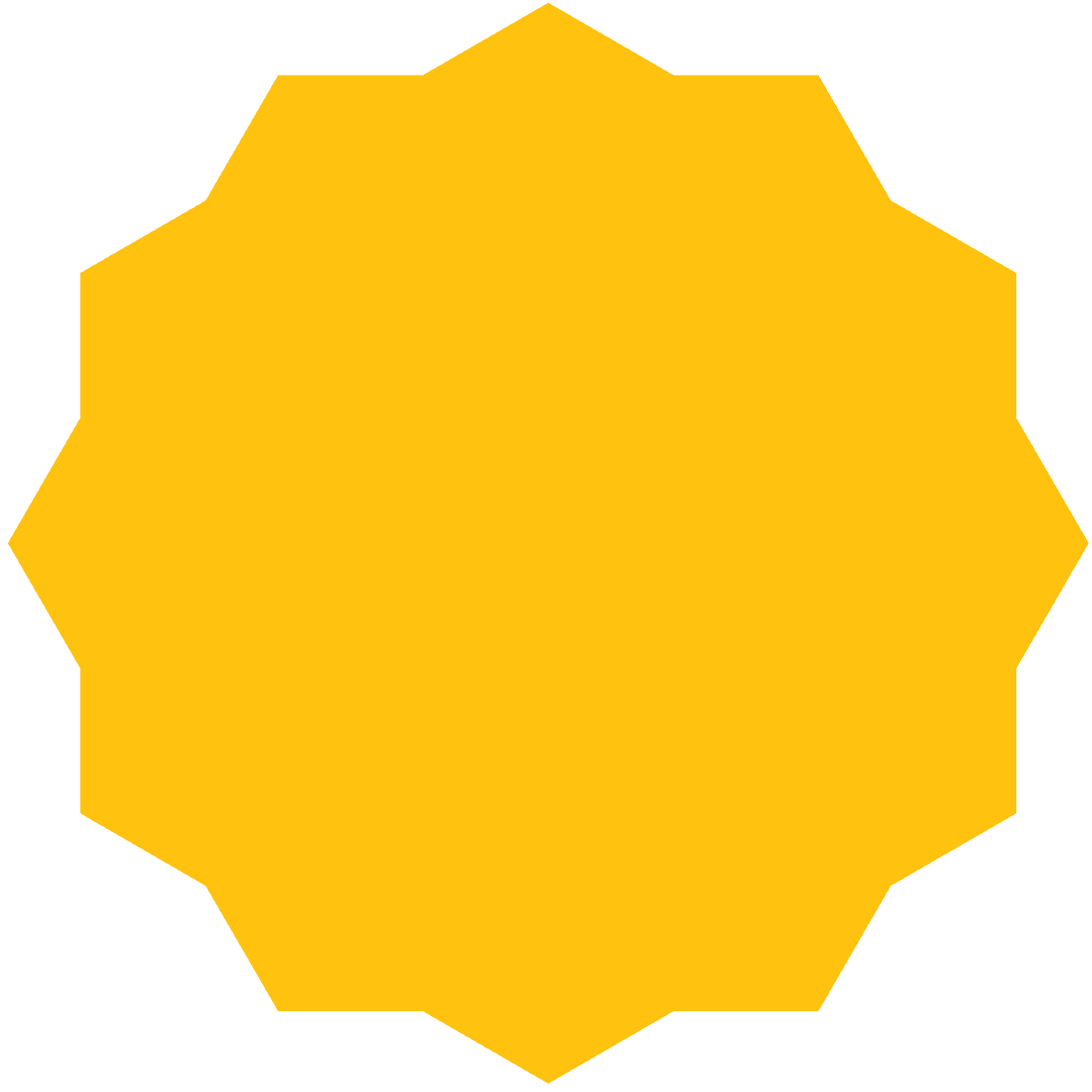 Big Yellow Rosette on Transparent Background for Celebrations