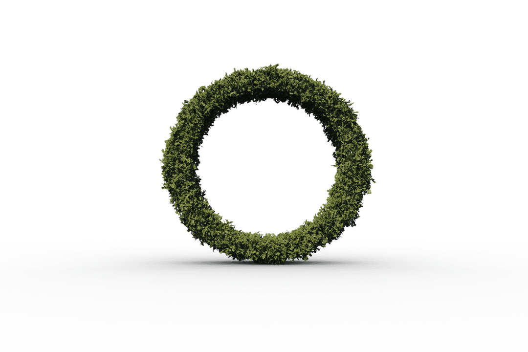 Eco Green Leafy Circle Transparent Design Element