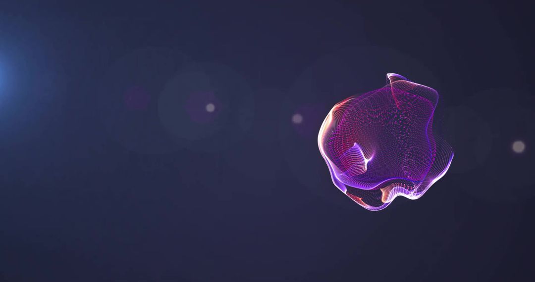 Colorful Floating Abstract Form on Dark Background