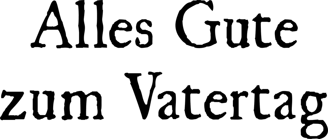 Digital Typography Alles Gute Zum Vatertag on Transparent Background