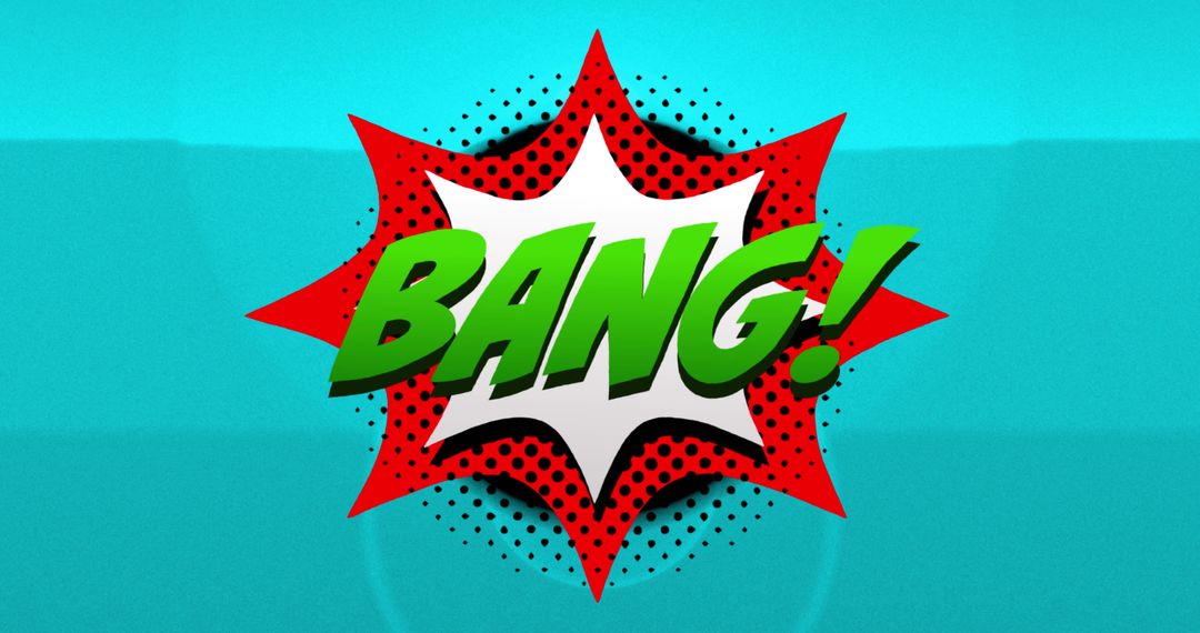 Dynamic Comic Style BANG Text on Vibrant Background