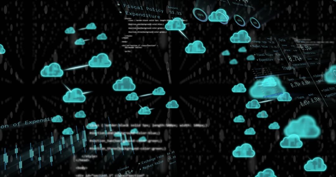 Digital Cloud Computing and Data Transfer Concept
