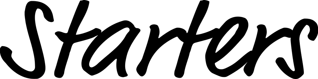 Modern Starters Text Art on Transparent Background