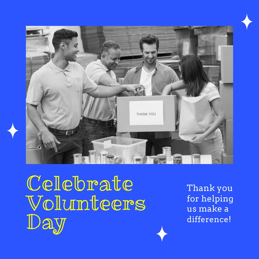 Volunteers Packing Donations for Community Support