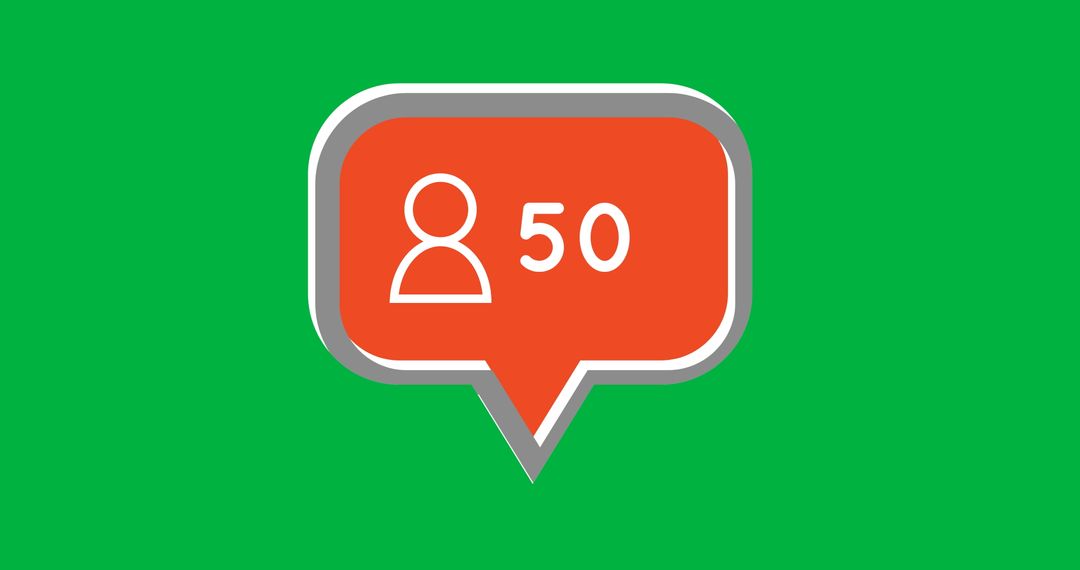 Social Media Notification Icon for Follower Increase