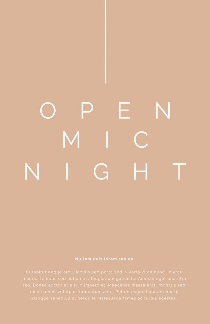 Open Mic Night Event Announcement on Pink Background - Download Free Stock Templates Pikwizard.com