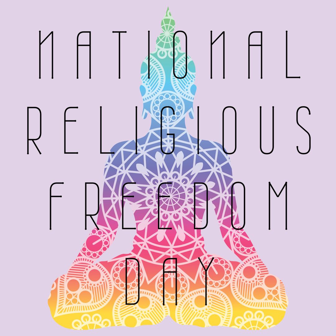 Vibrant Meditation Symbol National Religious Freedom Day