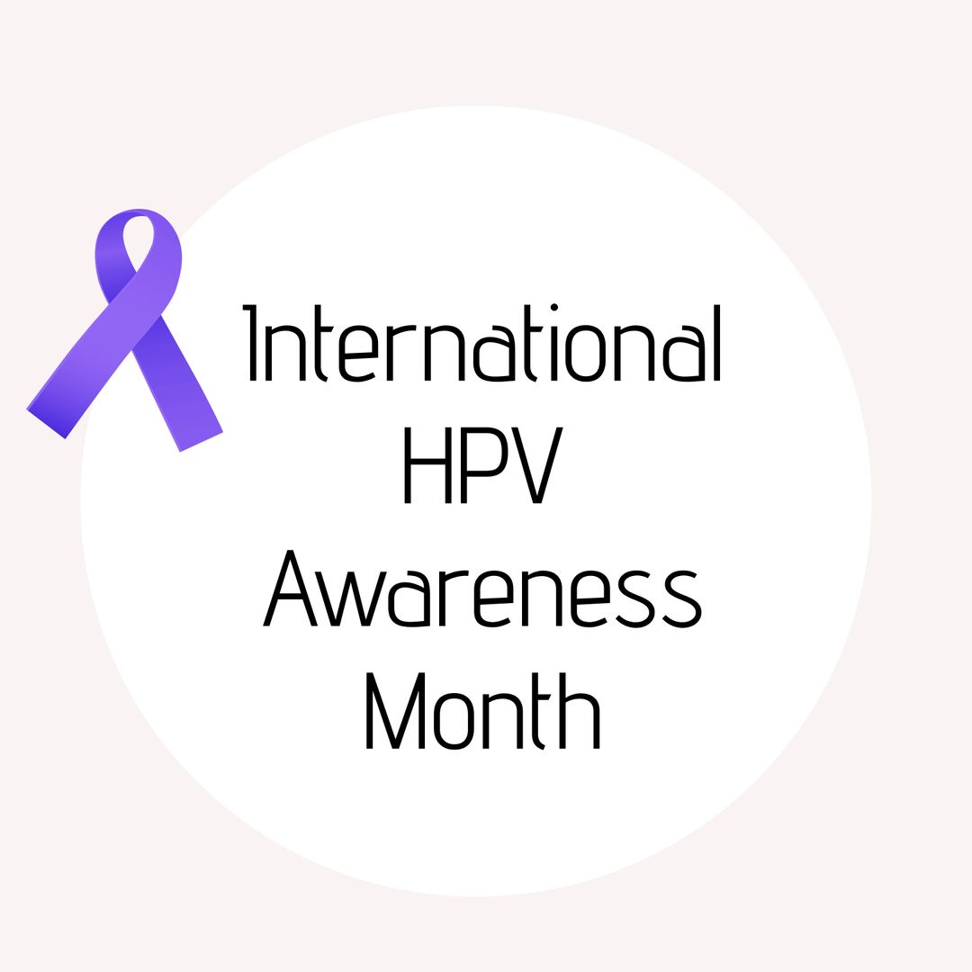 Purple Ribbon Symbolizing International HPV Awareness Month