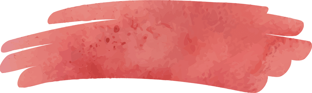 Watercolor Red Abstract Brush Stroke on Transparent Background