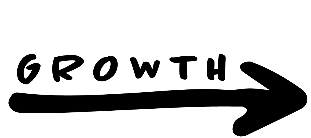 Transparent Growth Symbol with Upward Arrow