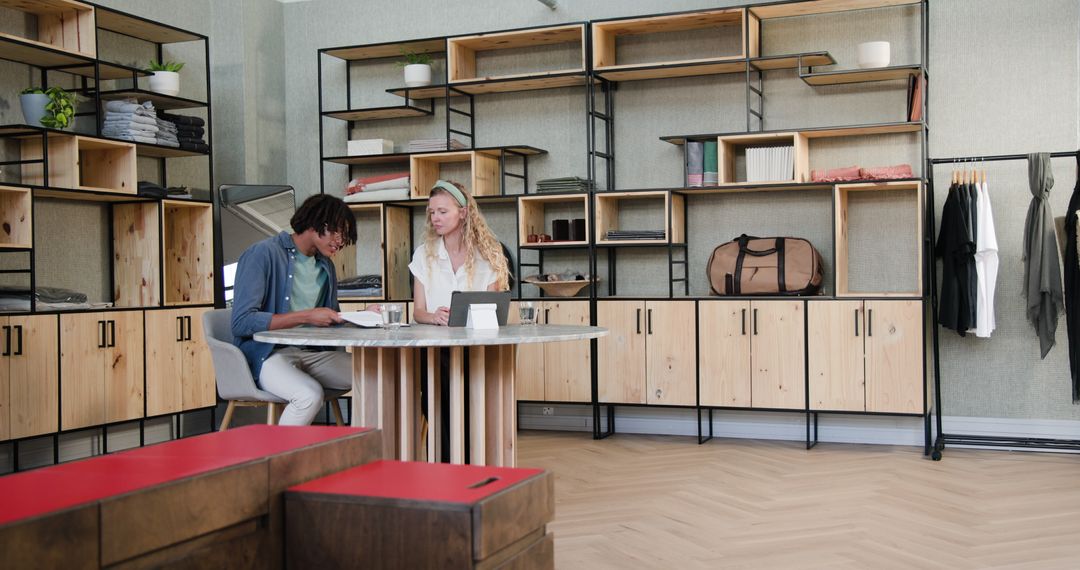 Team Collaborating in Modern Working Space