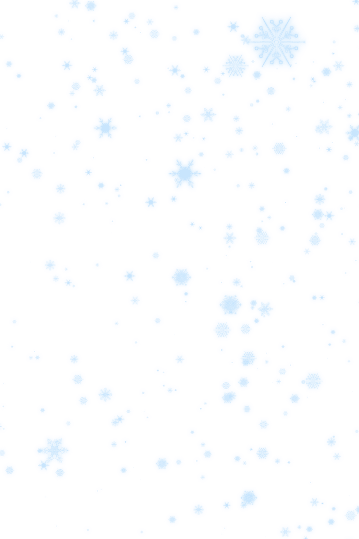 Blue Snowflakes on Transparent Background Illustration Winter Concept