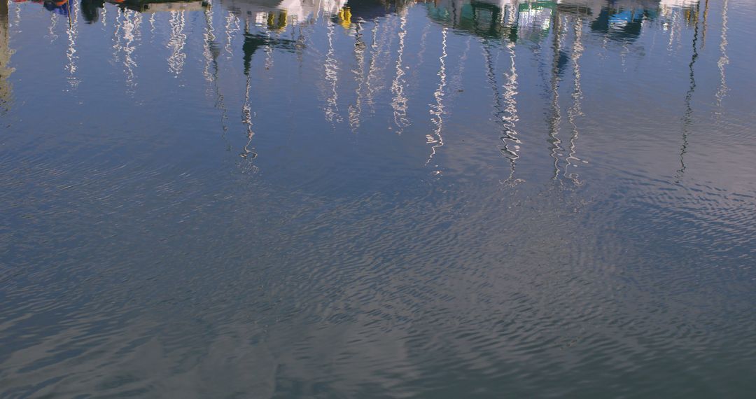 Reflections of Boats on Calm Water in Marina - Free Images, Stock Photos and Pictures on Pikwizard.com