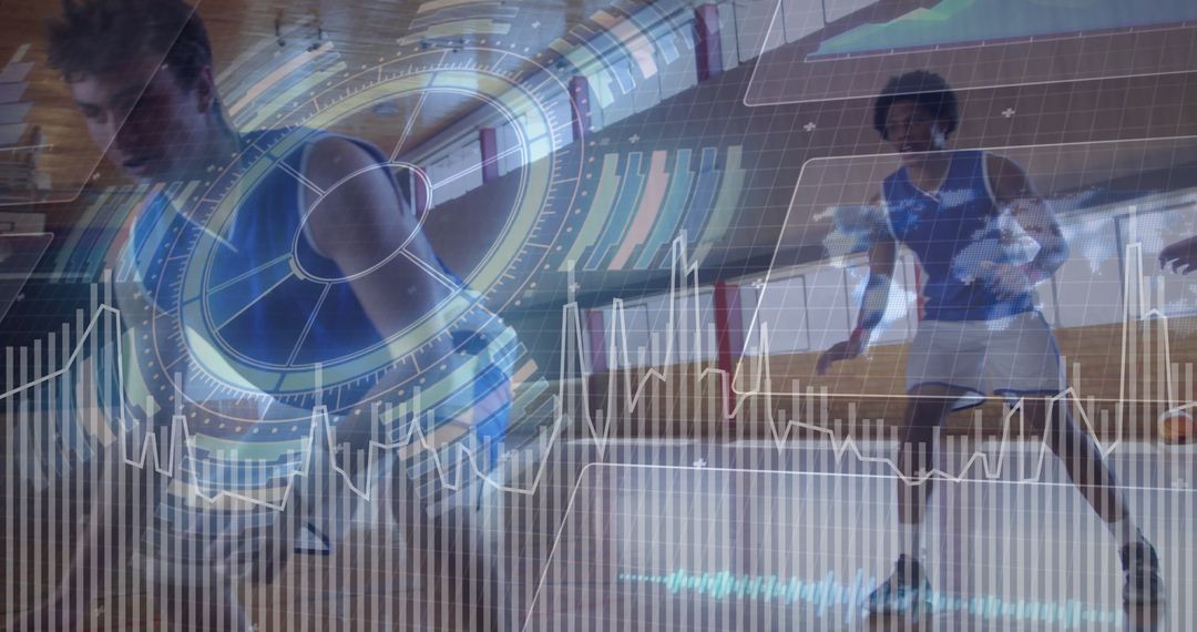 Fast-Paced Table Tennis Match with Dynamic Digital Overlays