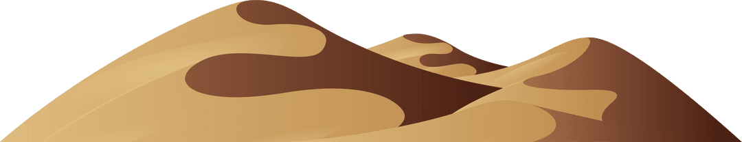 Minimalist Desert Dunes on Transparent Background