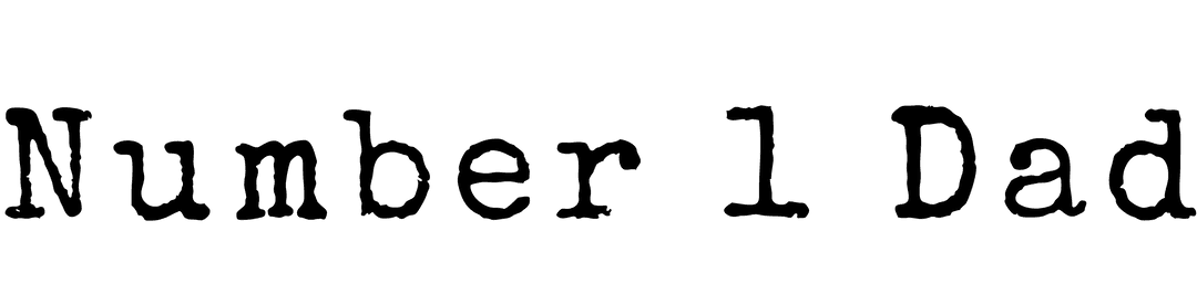 Transparent Number One Dad Silhouette Design