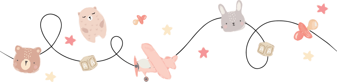 Transparent Minimalistic Baby Mobile with Pastel Toys