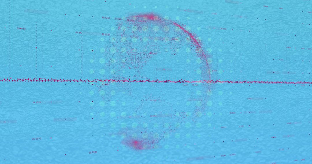 Digital Globe Interface with Data Streams Flowing on Blue Background