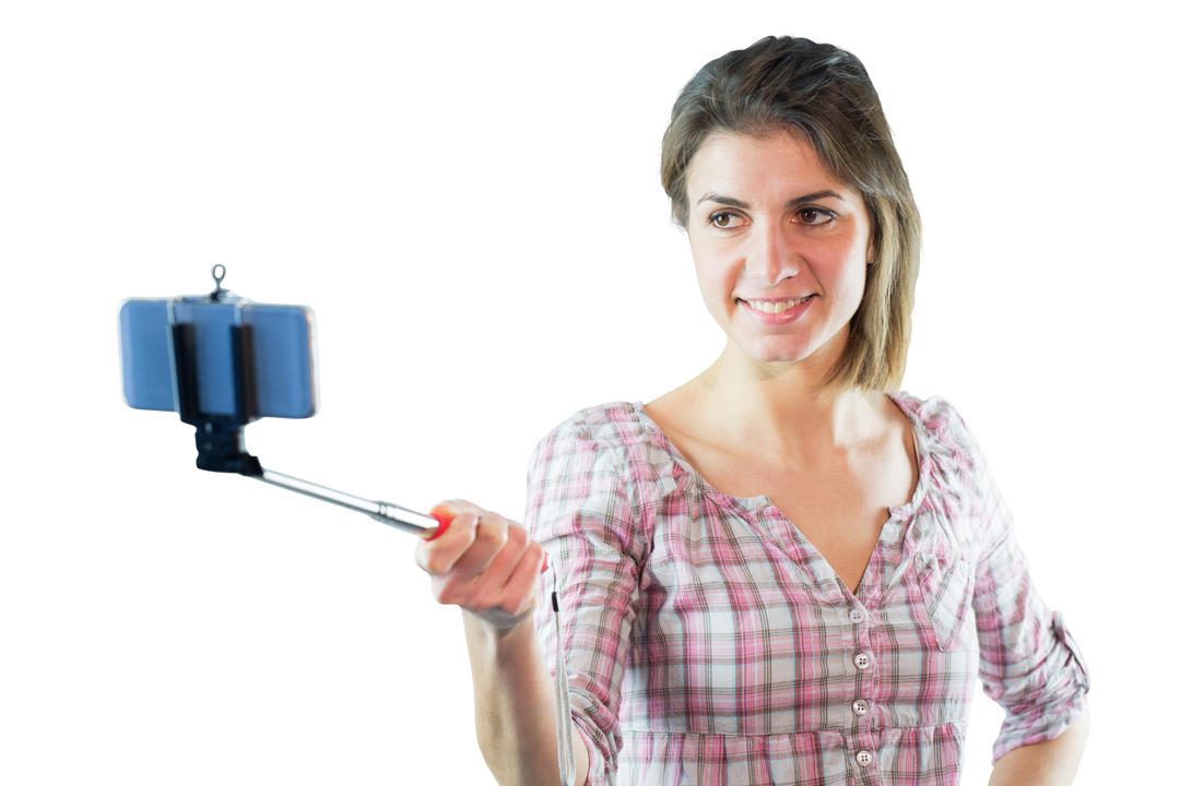 Transparent Image of Woman Taking a Selfie with a Monopod - Download Free Stock Images Pikwizard.com