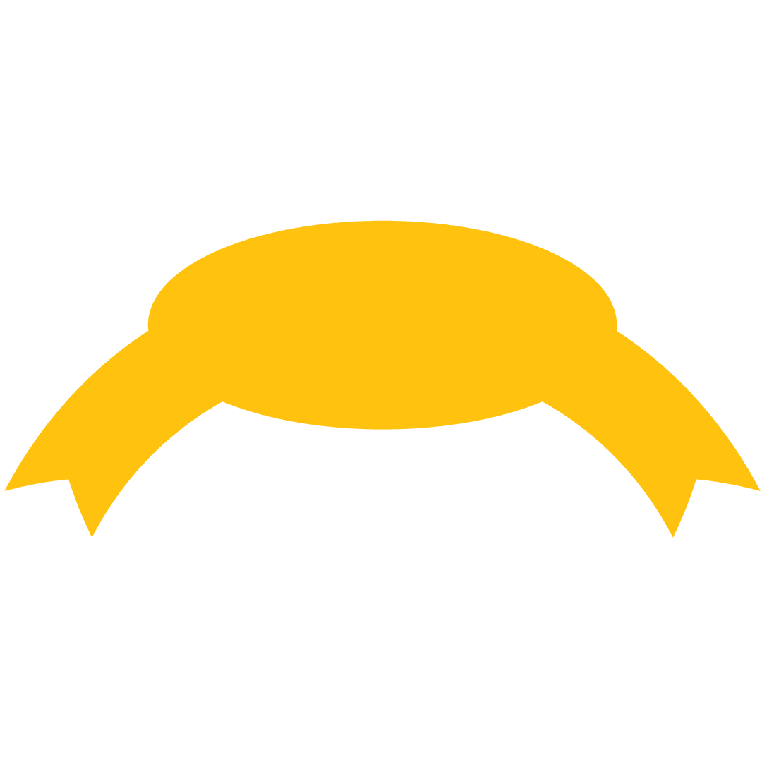 Yellow Badge Icon on Transparent Background