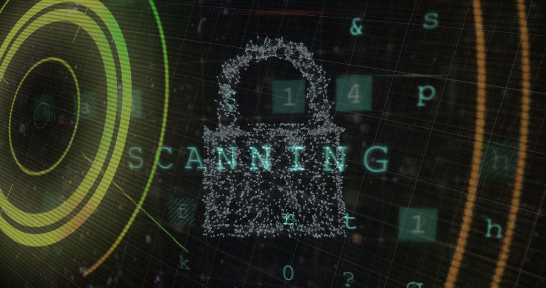 Digital Lock Representing Cybersecurity Data Protection