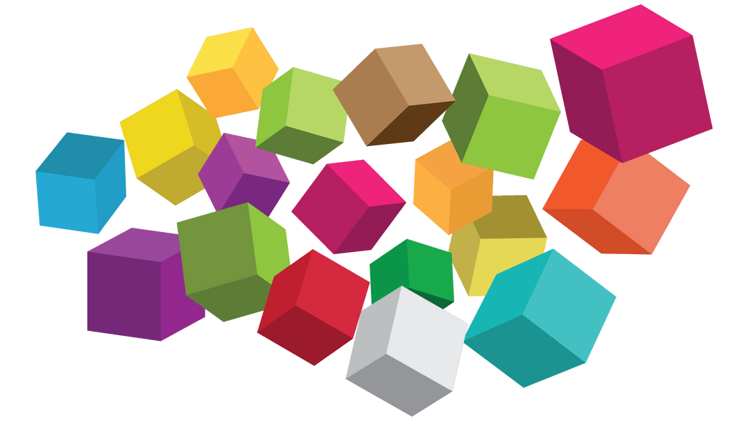 Colorful 3D Cubes Floating on Translucent Background - Download Free Stock Images Pikwizard.com