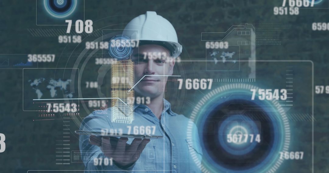 Engineer Engages with Futuristic Digital Technology