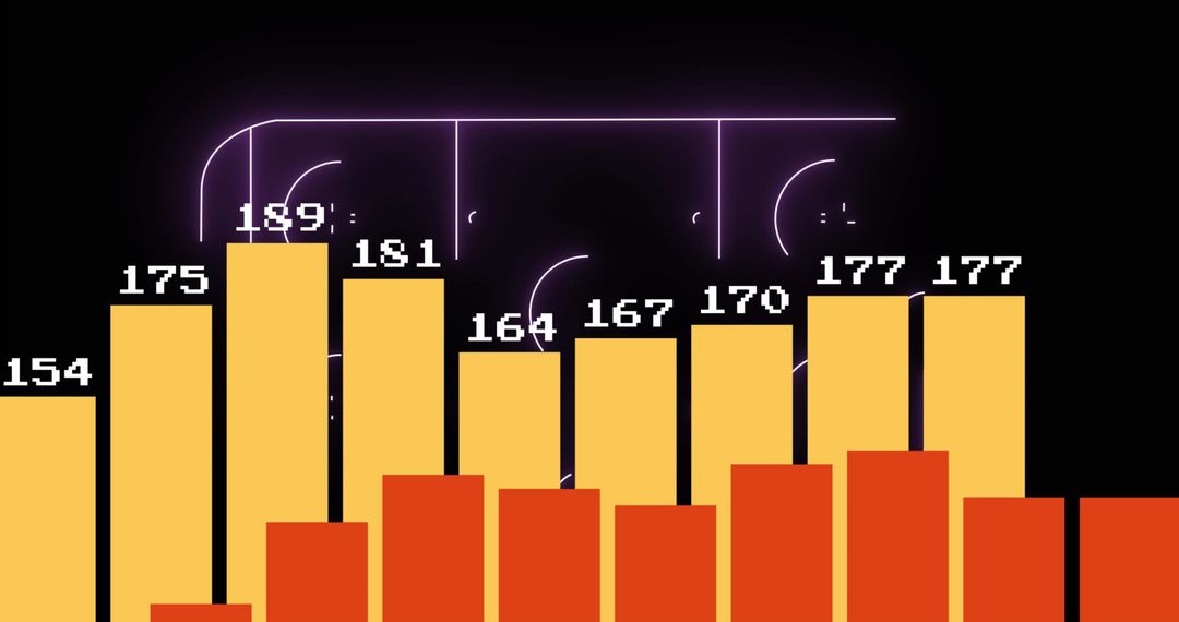 Futuristic Neon-Infused Data Visualization with Bar Graphs
