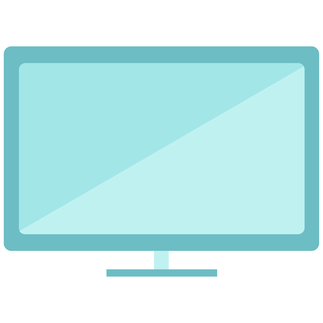 Transparent Blue TV Screen Illustration with Copy Space for Technology Design