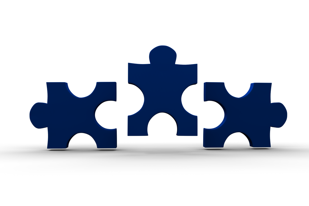 Blue Puzzle Pieces on Transparent Background Illustration - Download Free Stock Images Pikwizard.com