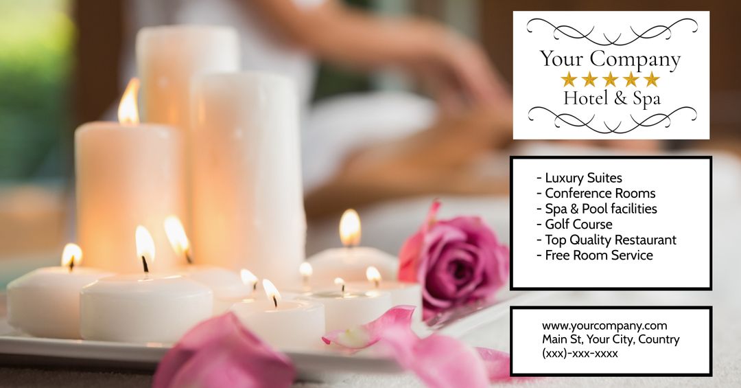 Luxury Spa with Glowing Candles and Relaxing Atmosphere