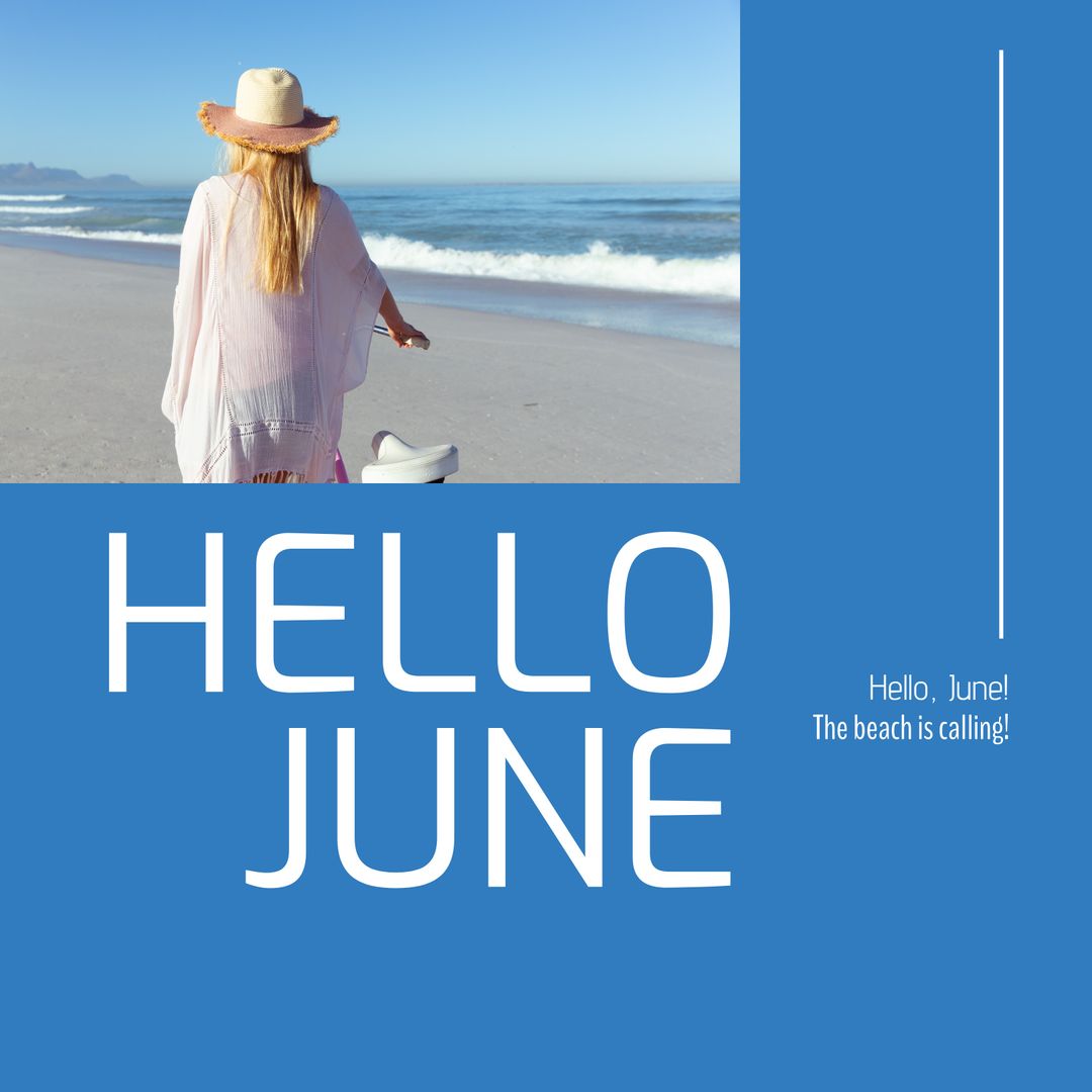 Welcoming June with Seaside Adventure, Woman Enjoying Beach Vibes