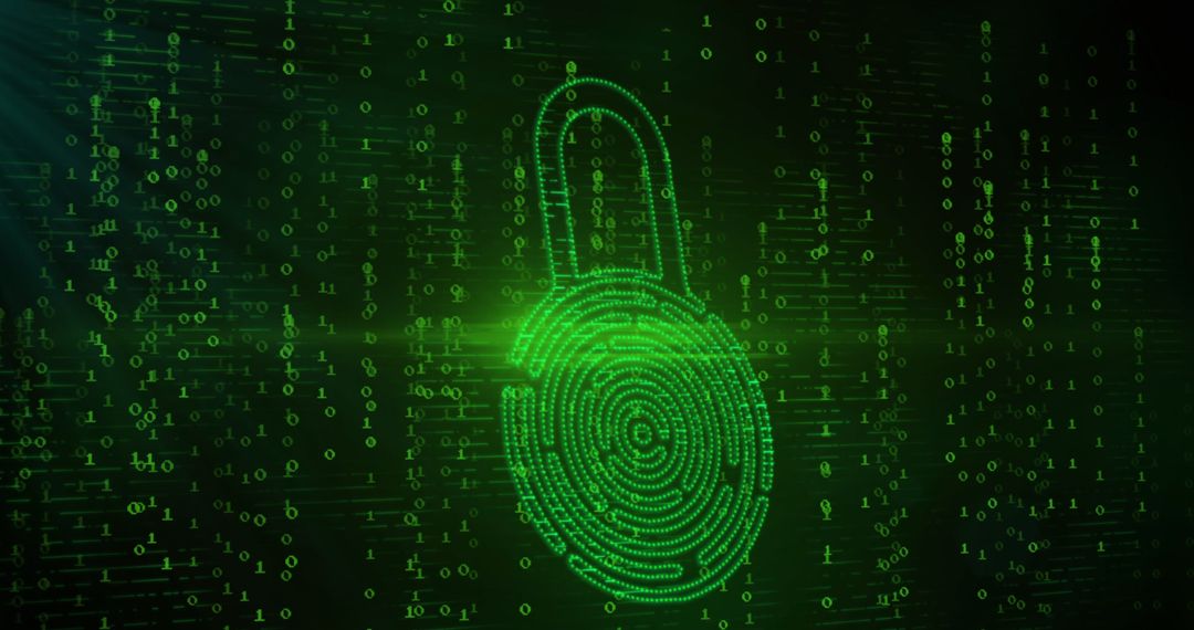 Digital Padlock with Binary Code for Online Security Concept - Free Images, Stock Photos and Pictures on Pikwizard.com