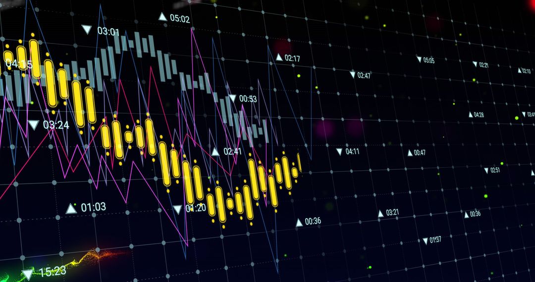 Abstract Digital Stock Market Data Visualization