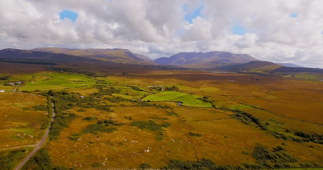 Breathtaking Transparent Landscape with Cloudy Sky