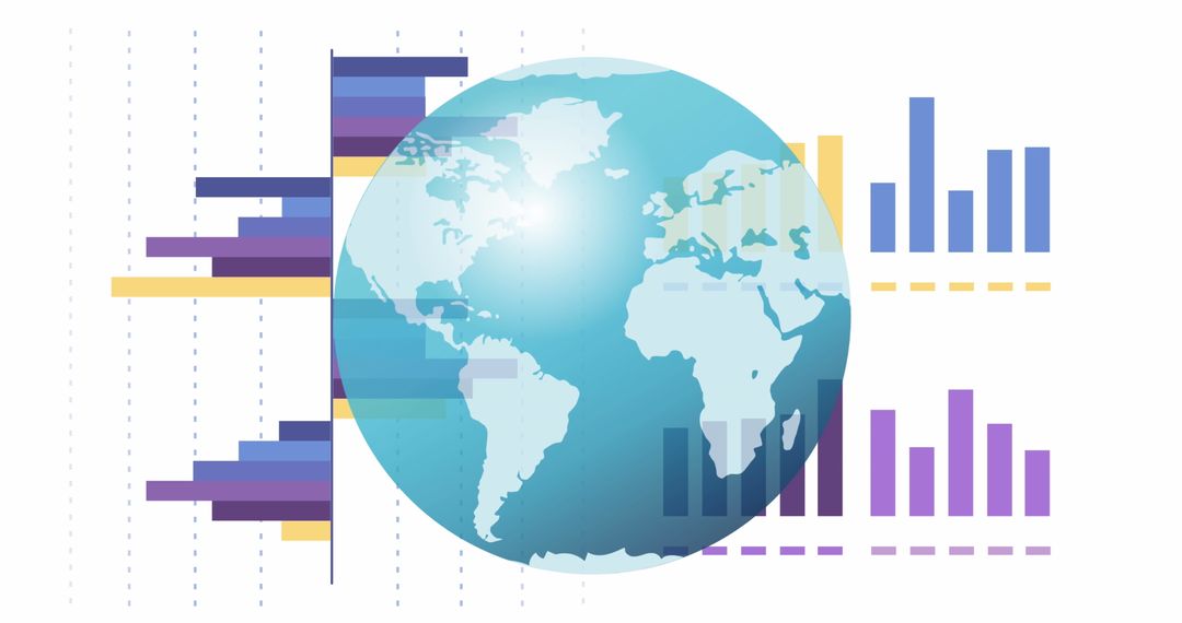 Global Financial Data Analysis Concept with Charts