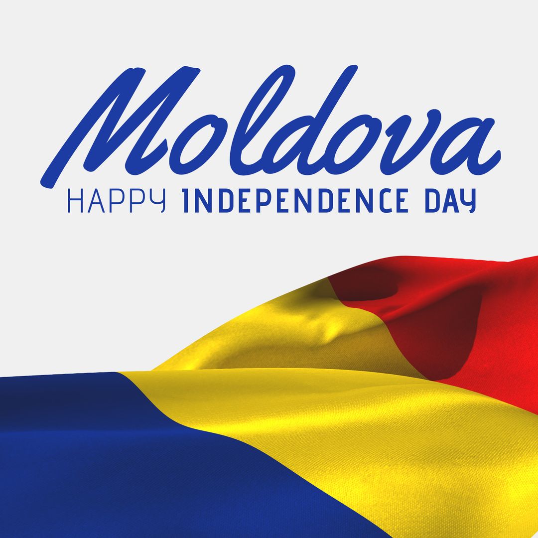 Moldova Independence Day Celebration with Flag Illustration