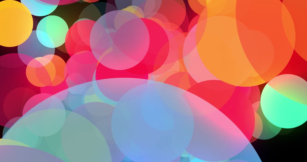 Vibrant Abstract Circles with Spirals Background