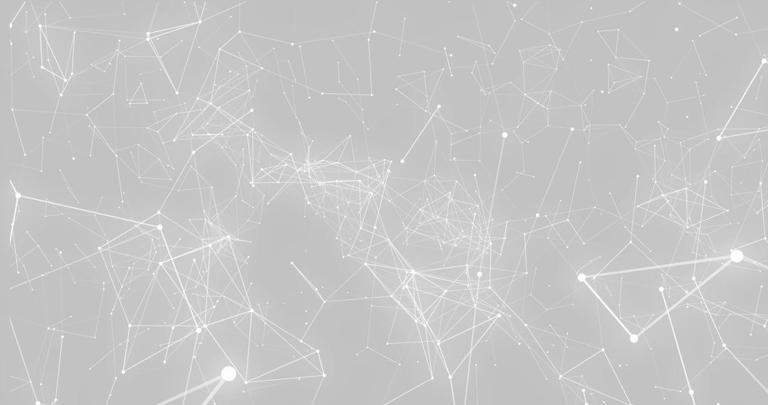 Abstract White Network Connections on White Background