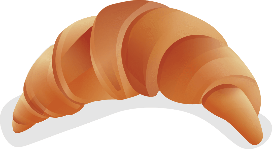Vector Croissant Illustration on Transparent Background