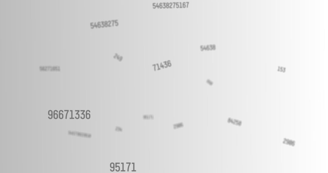 Dynamic Floating Numbers on White Background