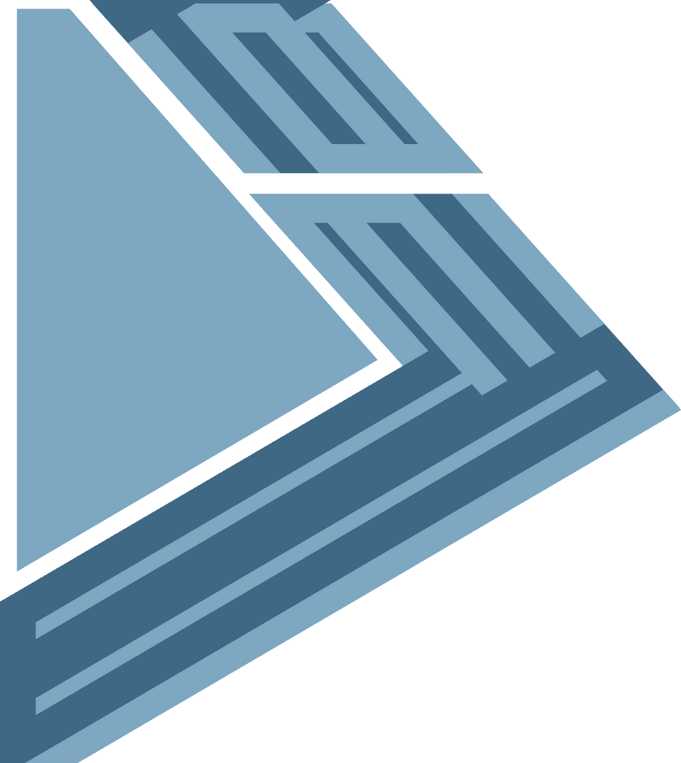 Geometric Blue Vector Design on Transparent Background