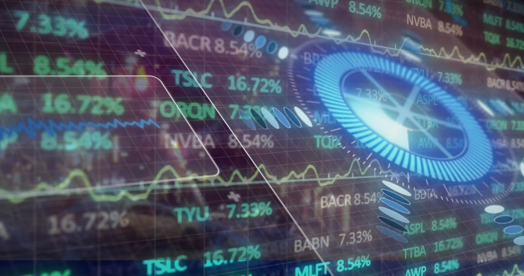 Cityscape Integrated with Financial Data and Interactive Graphs