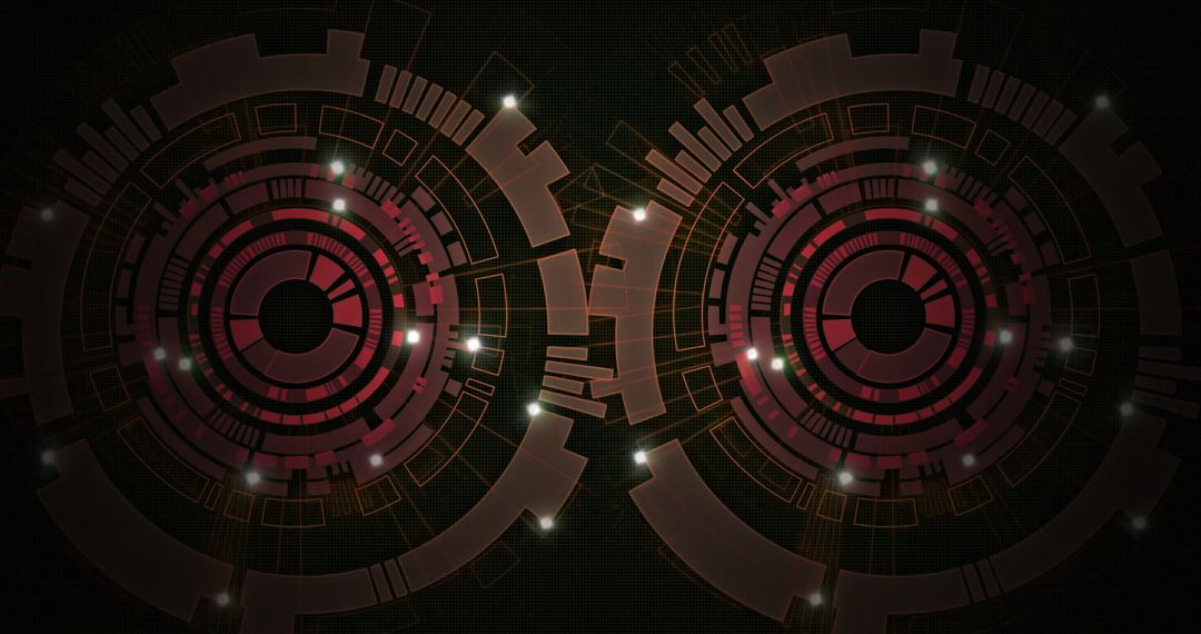 Futuristic Digital Interface with Radar Scanning Elements