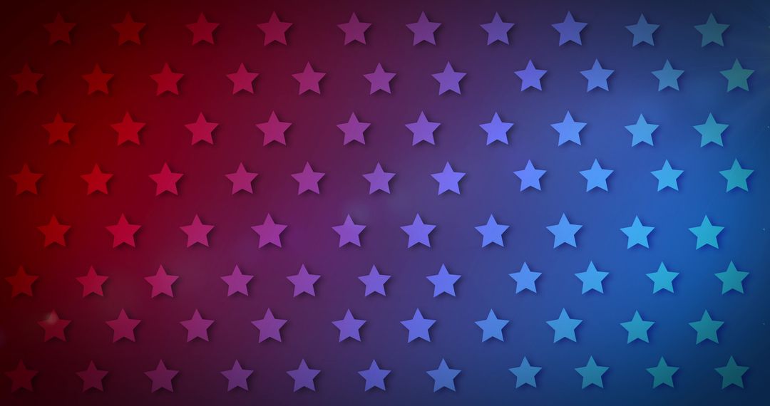 Pulsating Stars on Red to Blue Gradient Background