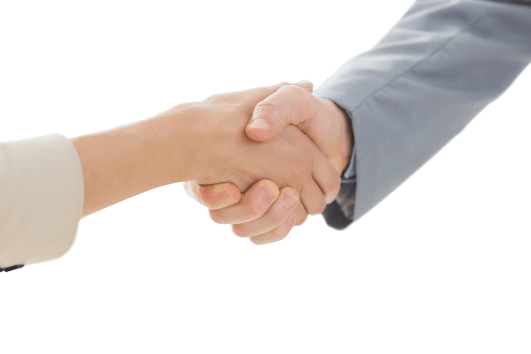 Transparent Hands Shaking Sealing Business Agreement