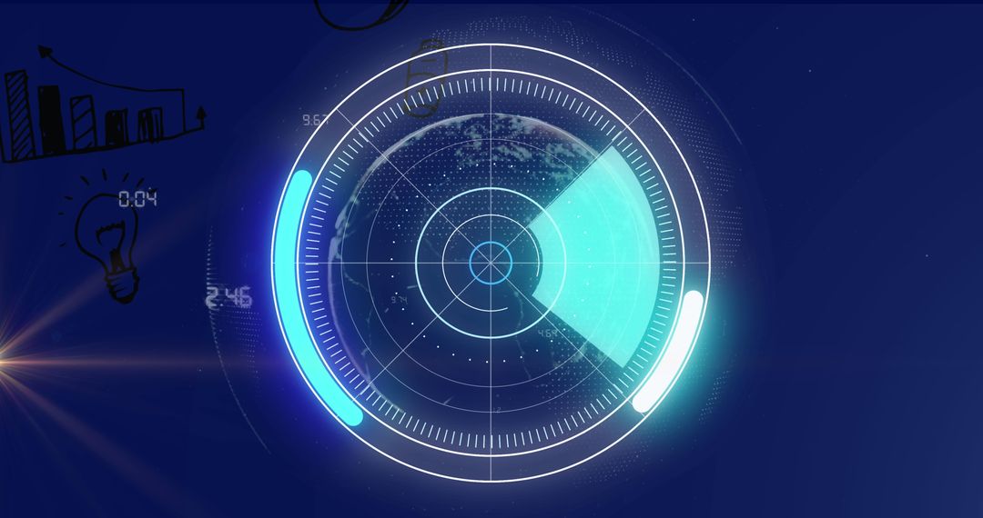 Futuristic Digital Radar Globe Animation