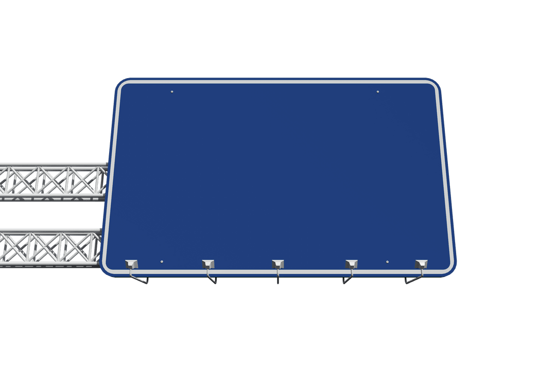 Transparent Road Billboard with Copy Space on Transparent Background